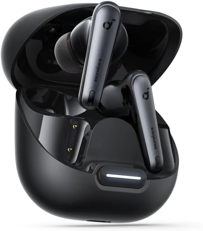 Soundcore by Anker Liberty 4 NC Wireless Earbuds, 98.5% Noise Reduction, Adaptive Noise Cancelling to Ears and Environment, Hi-Res Sound, 50H Battery, Wireless Charging, Bluetooth 5.3