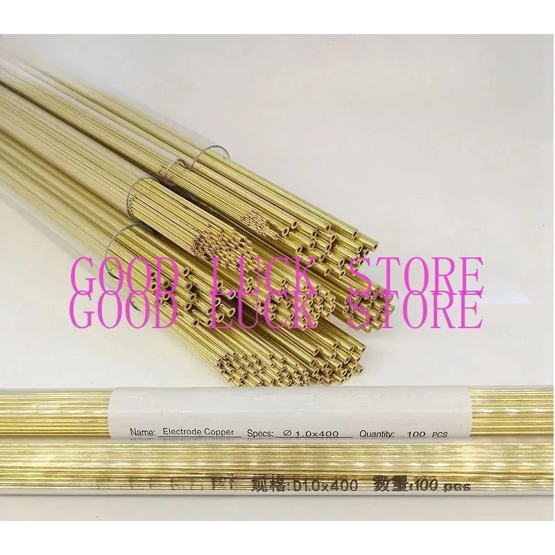 Tubo de Bronze do Elétrodo para a Máquina de Perfuração Único Furo Morre para Edm 0.5 mm 0.8 mm 0.9 mm 1.0 mm 1.5 mm 400 mm o