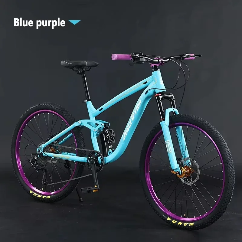 27.5 inch Softail Mountain Bike Hydraulic Double Disc Brakes Cross Country bicycle 9/10 Speed Downhill bicicleta Single Disc