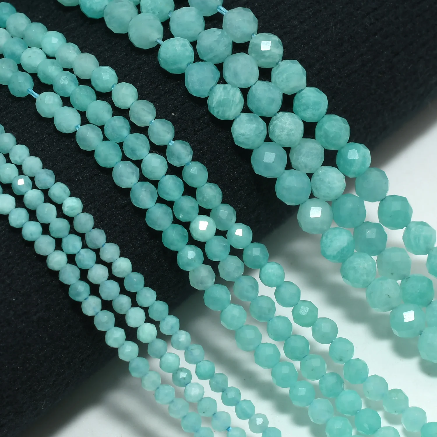 Natural Peruvian Amazonite Faceted Round Beads 2mm,3mm,4mm