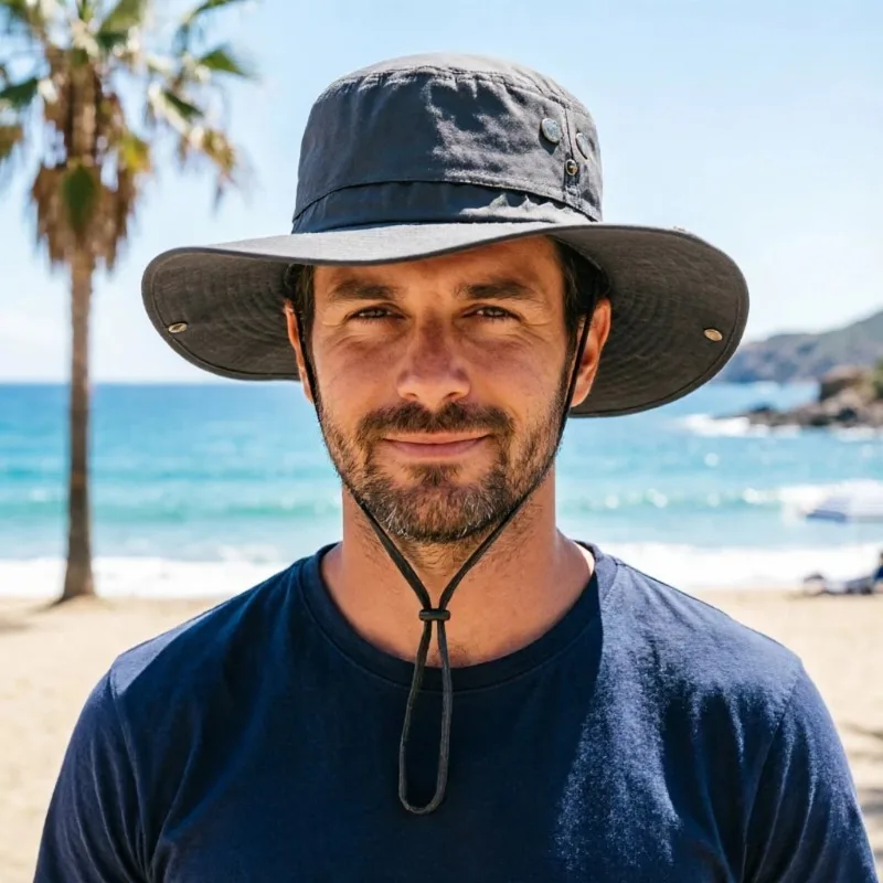 Big Size 63-67cm Waterproof Bucket Hats for Men Summer Big Head Outdoor Hiking Hat UV Protection Large Brim Sun Hat Beach Panama