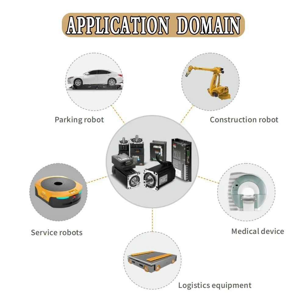 48V DC Servo Motor All-in-one Built In Drive 750W Low Voltage 80 mm 2.4Nm Motor 17Bit Absolute Encoder 3000RPM With RS485