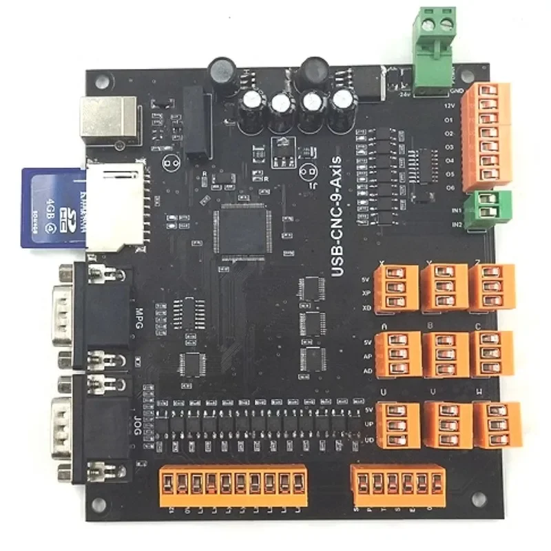 USBCNC 4Axis/9Axis CNC Controller Board 100KHz USB Controller Breakout Board + USB Cable Support Offline Operation