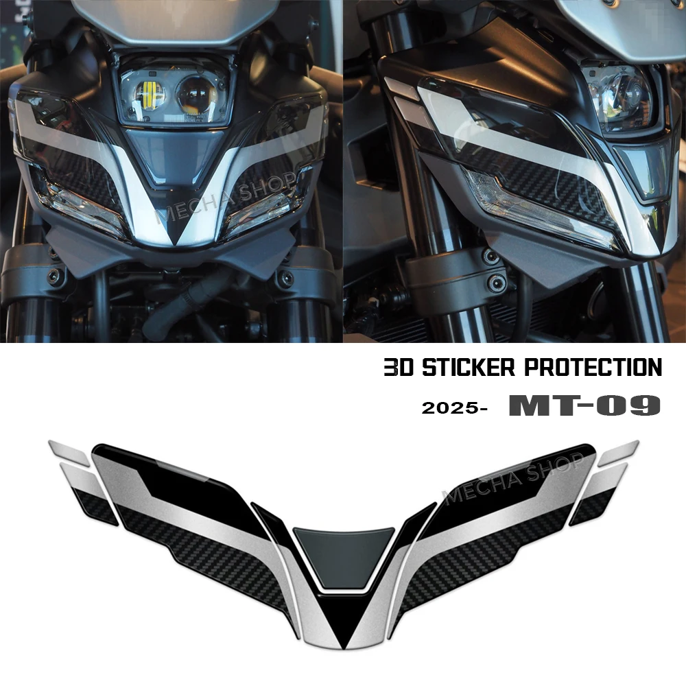 

For MT 09 2025 MT-09 SP 2024 Motorcycle Accessories Protect 3D Stickers Front Fairing Decorative Decals