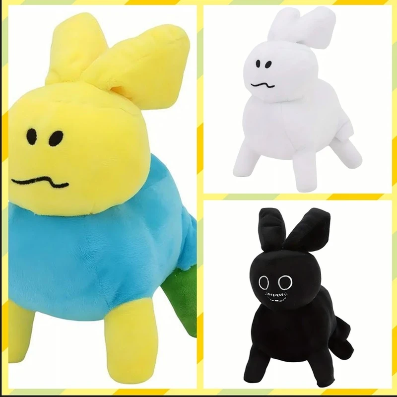 

Плюшевая игра Forsaken Gubby, черно-белый кролик, плюшевая игрушка-кукла