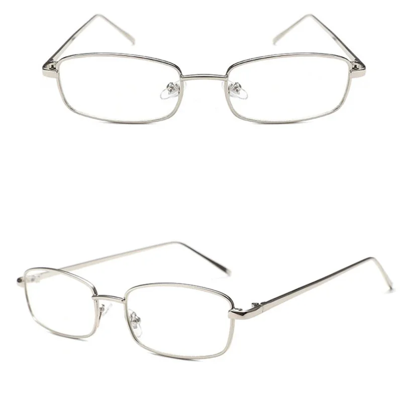 نظارات Y2K Harajuku Retro بإطار مربع صغير للنساء، نظارات معدنية شفافة للقراءة، نظارات زرقاء تحجب الضوء