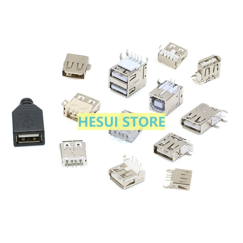 USB socket Type A socket Type B Type-A socket straight bent foot patch/Side Square type 90 degrees 1
