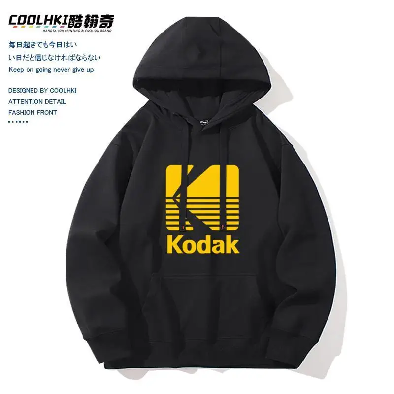 Kodak Black and White Film Photographer Hooded Sweater Men\'s and Women\'s Autumn and Winter Clothes Trend