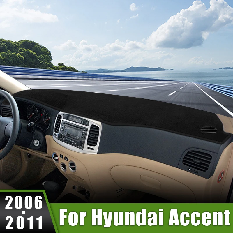 

For Hyundai Accent 2006 2007 2008 2009 2010 2011 Car Dashboard Cover Avoid Light Pads Instrument Panel Carpets Case Accessories