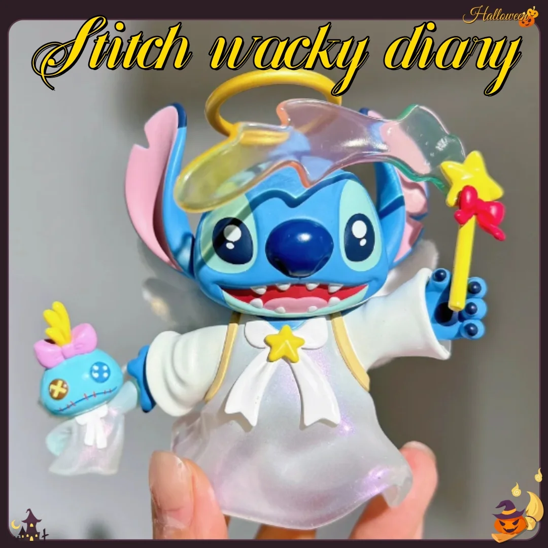 Stitch Wacky Diary Serie 2.0 Scatola cieca Genuino personaggio Disney Modello periferico Figura Ornamento da tavolo Giocattolo Natale per bambini