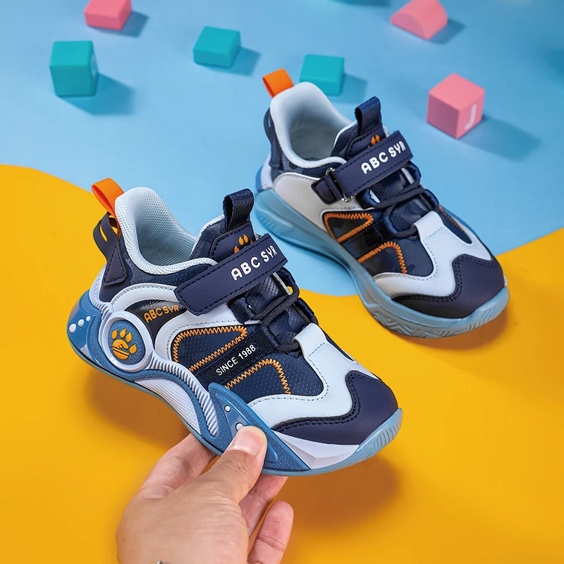 خليط بو أطفال أحذية رياضية ربيع الخريف مشبك الأطفال كرة السلة أحذية رياضية لينة أسفل بنين بنات منتصف قطع حذاء كاجوال