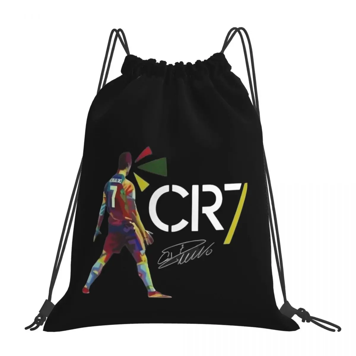 Custom Name Waterproof Outdoor Beach Swimming Sports Drawstring Backpack CR7 Cristiano Ronaldo Organizer Gym Storage Bag