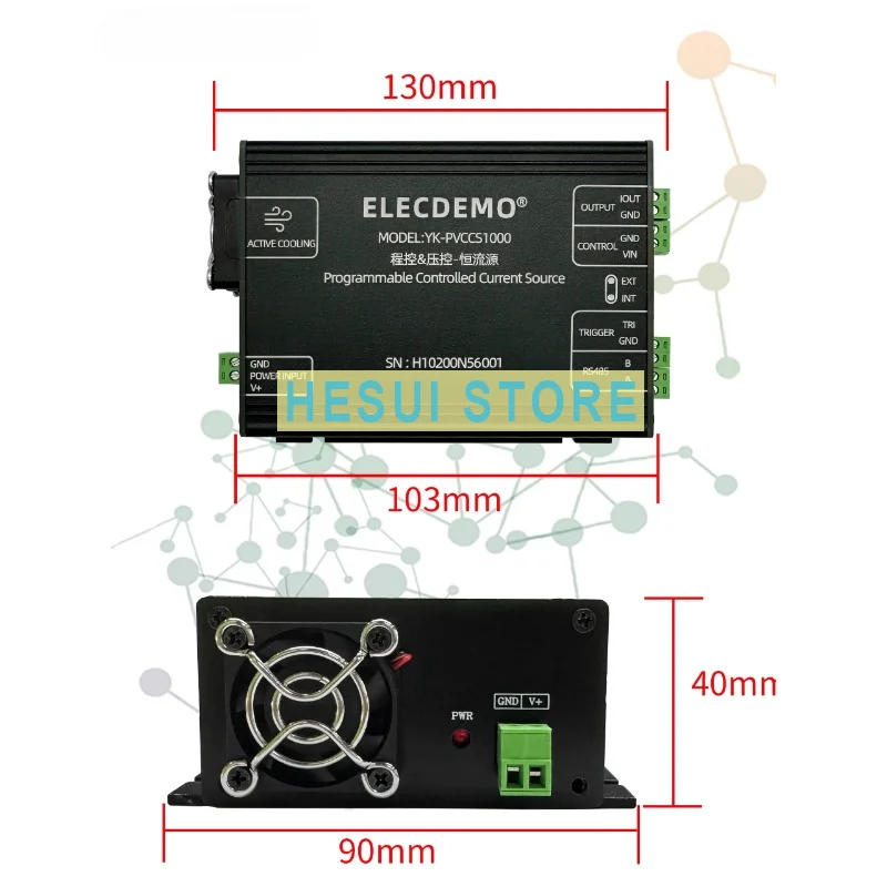 Program controlled voltage controlled current source 0~1A high precision LED drive laser constant current module