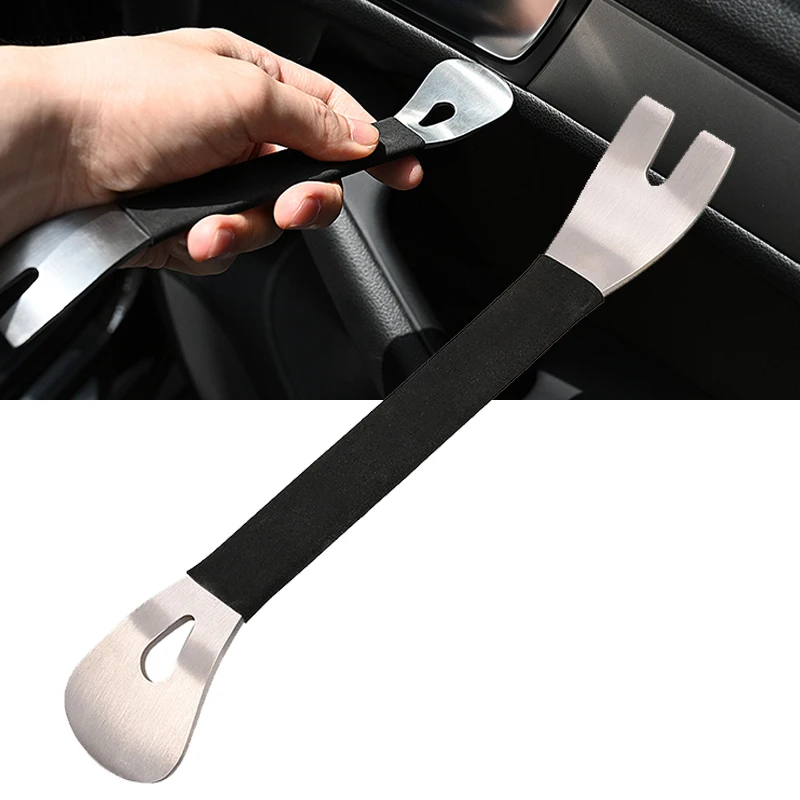 Car Trim Removal Tool Stainless Steel Durable Two-end Trim Removal Level Pry Tools Door Panel Audio Terminal Fastener Remover