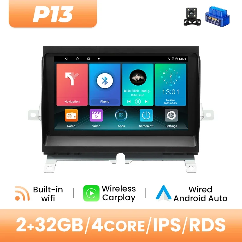 Draadloze Carplay 8 Core Auto Multimedia Speler Voor Land Rover Discovery 3 LR3 L319 2004-2009 Android 14 navigatie DSP 4G Wifi