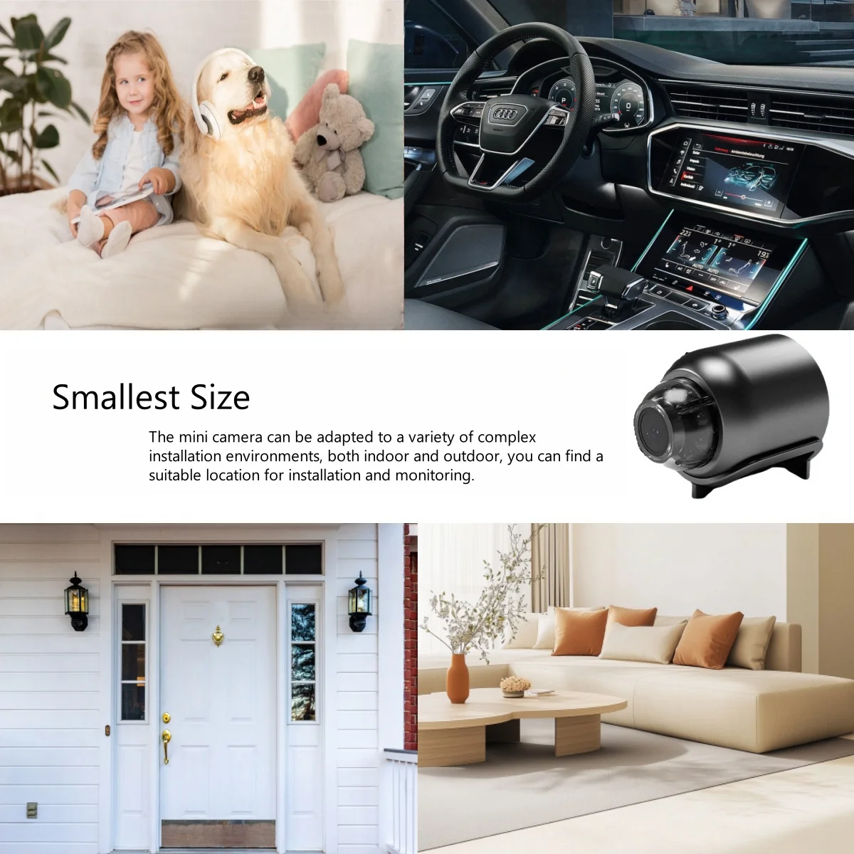 1080P WiFi Bullet-Shape Camera with 16GB SD Card Wireless Home Security Surveillance with Night Vision and Motion Detection