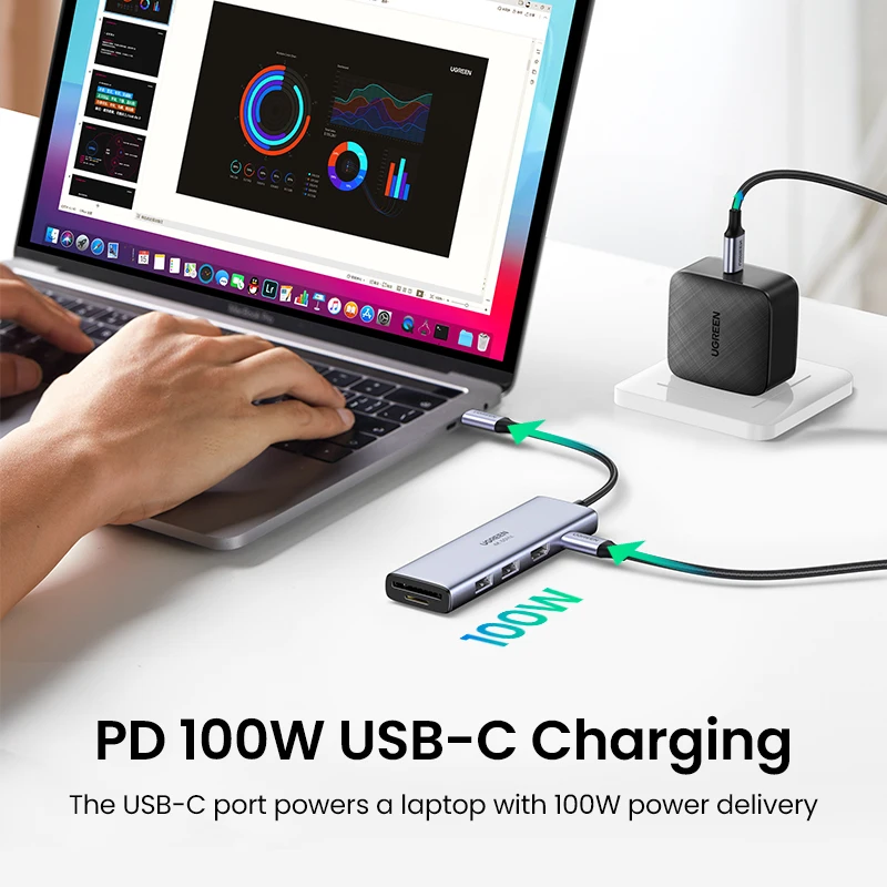 Imagem -04 - Especial ru Ugreen Revodok Usb-c para 4k Hdmi Pd100w Cartão sd e tf Usb3.0 Portas Gbps