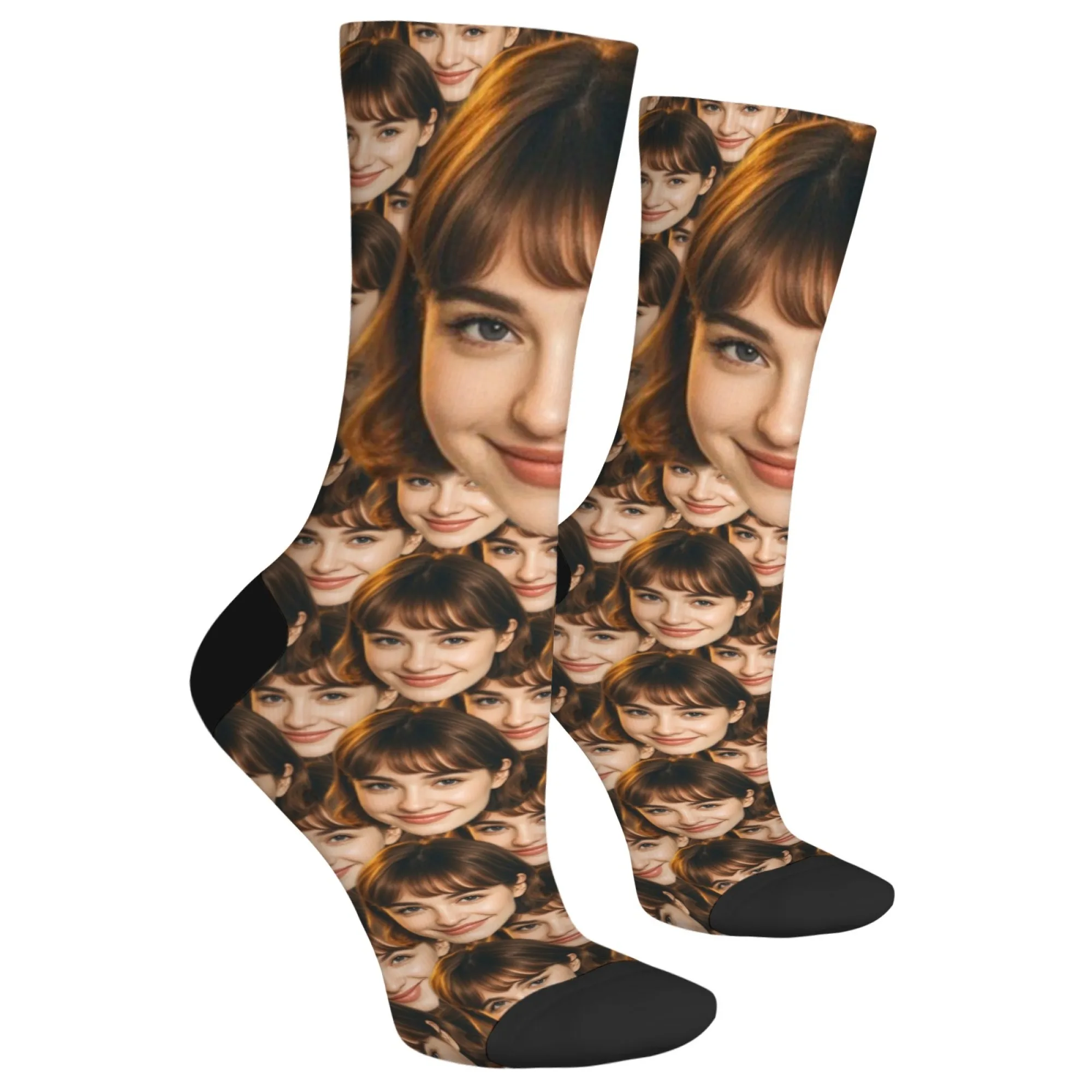 Calcetines personalizados con cara personalizada para hombre, calcetines divertidos y creativos con foto personalizada, calcetines novedosos, regalo de fiesta de cumpleaños para pareja de Navidad