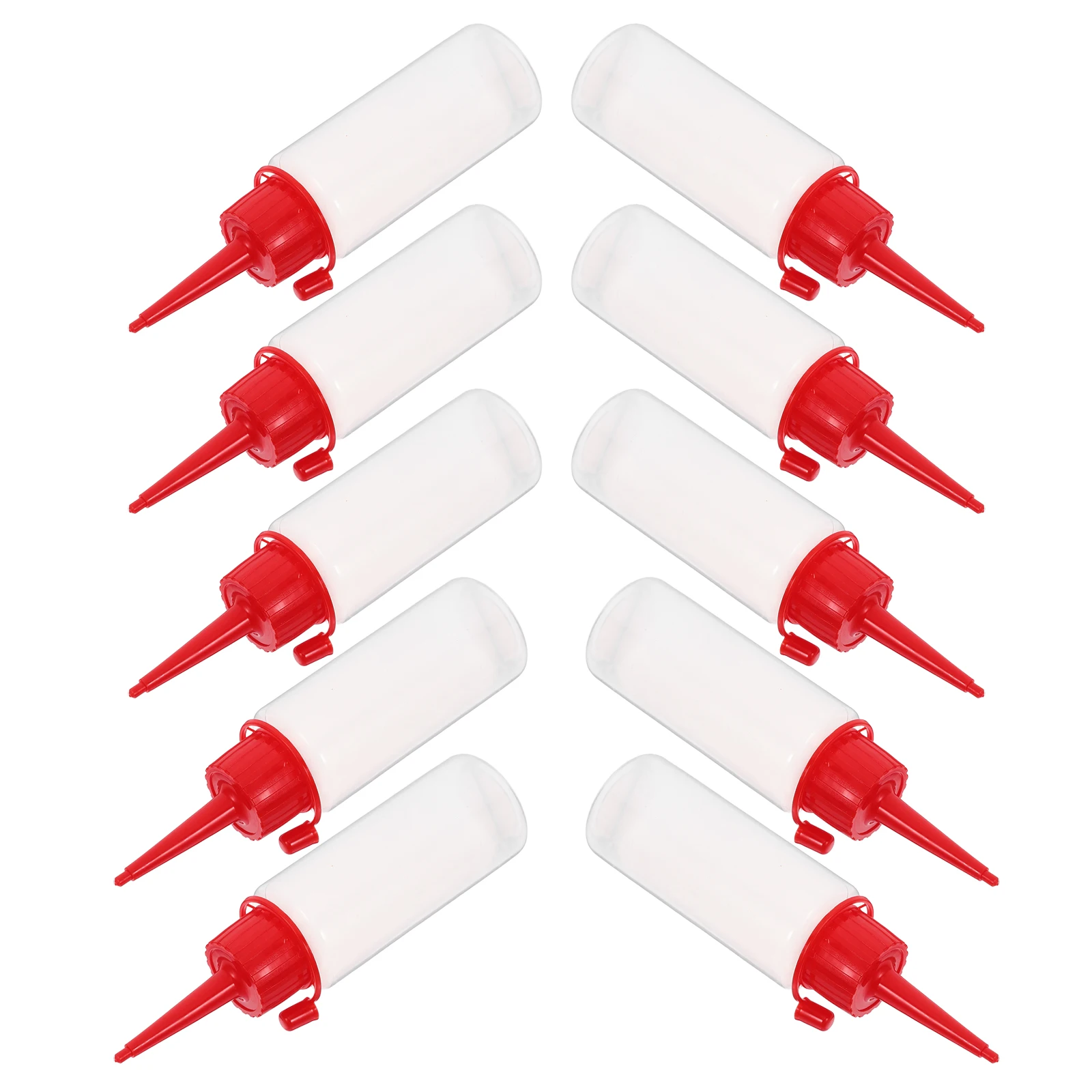 

10PCS LDPE Glue Bottles Empty Squeeze Paint Condiment Sauce Needle Dropper Sample Dispenser Squeeze Bottle Cap