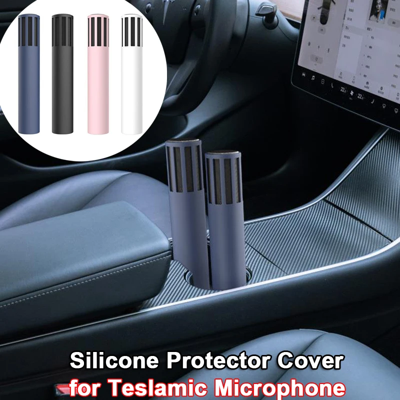 

Teslamic Microphone Cover for Tesla Model 3 Y Teslamic Wireless Microphone Protector Case Karaoke DJ Protection Shield Sleeve