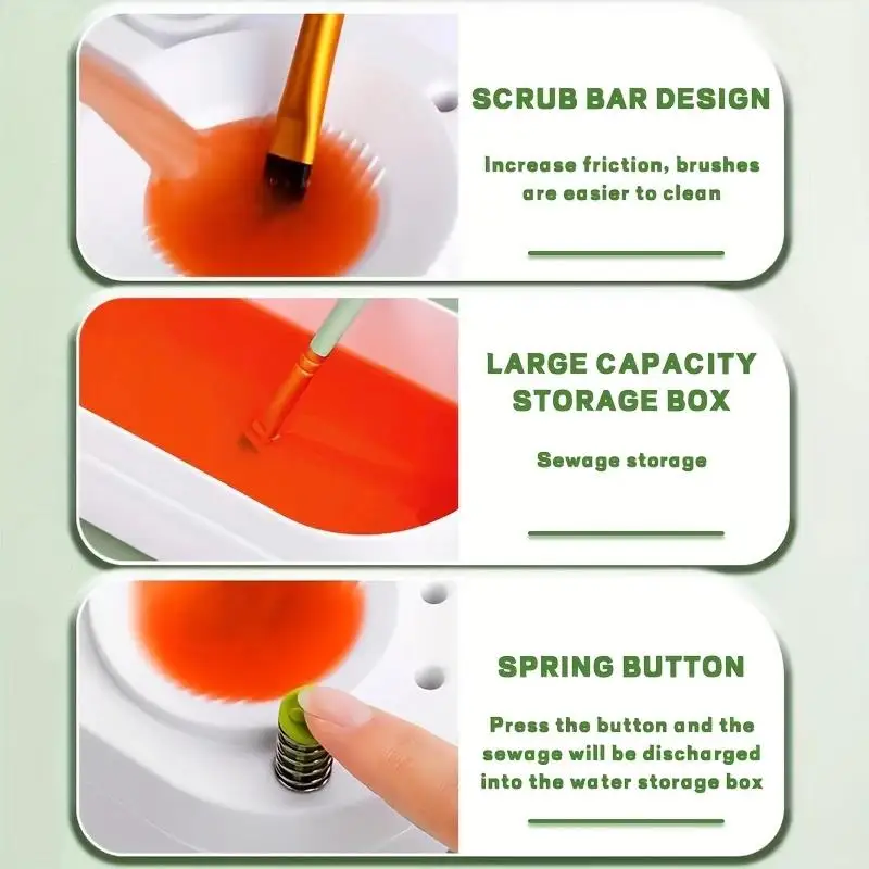 Paint Brush Cleaner Watercolor Brush Rinser with Drain Cleaner Rinse Cup Paint Water Dispenser Oil Paint Brush Cleaner