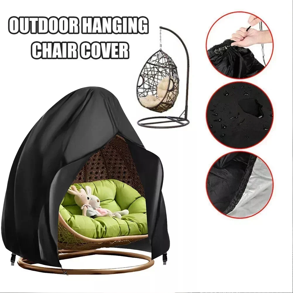 Waterproof Egg Chair Cover Hanging Swing Rattan Hanging Chair Cover Waterproof Anti-dust Protector Cover For Outdoor Patio