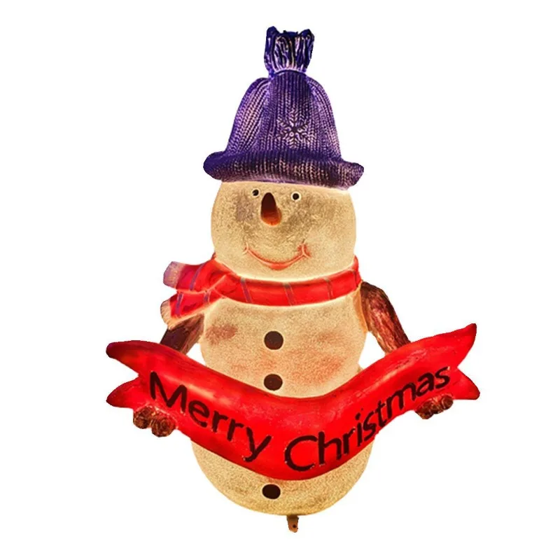 Outdoor luminous snowman decoration ornaments, villa courtyard lights, lawn lights, square park shopping mall entrance window