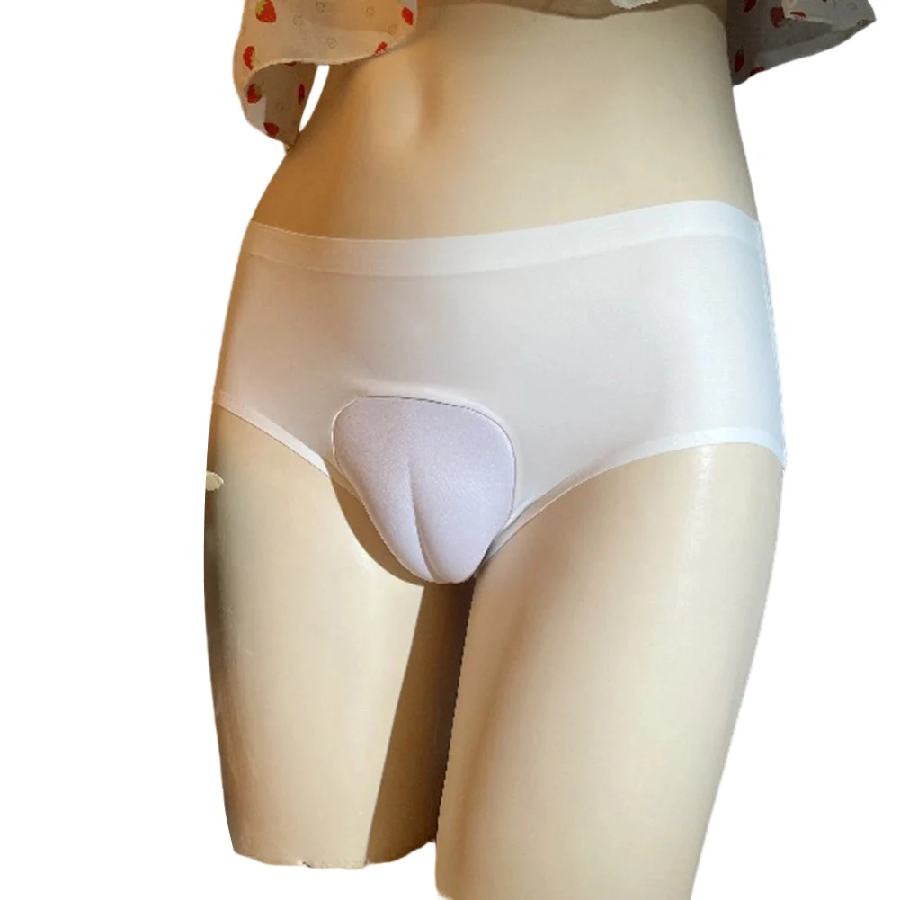 Men Ice Silk Smooth Seamless Briefs Sissy Transgender Underwear For Man Bikini Erotic Lingerie Ultra Hot Ultra-mini Hot Pants