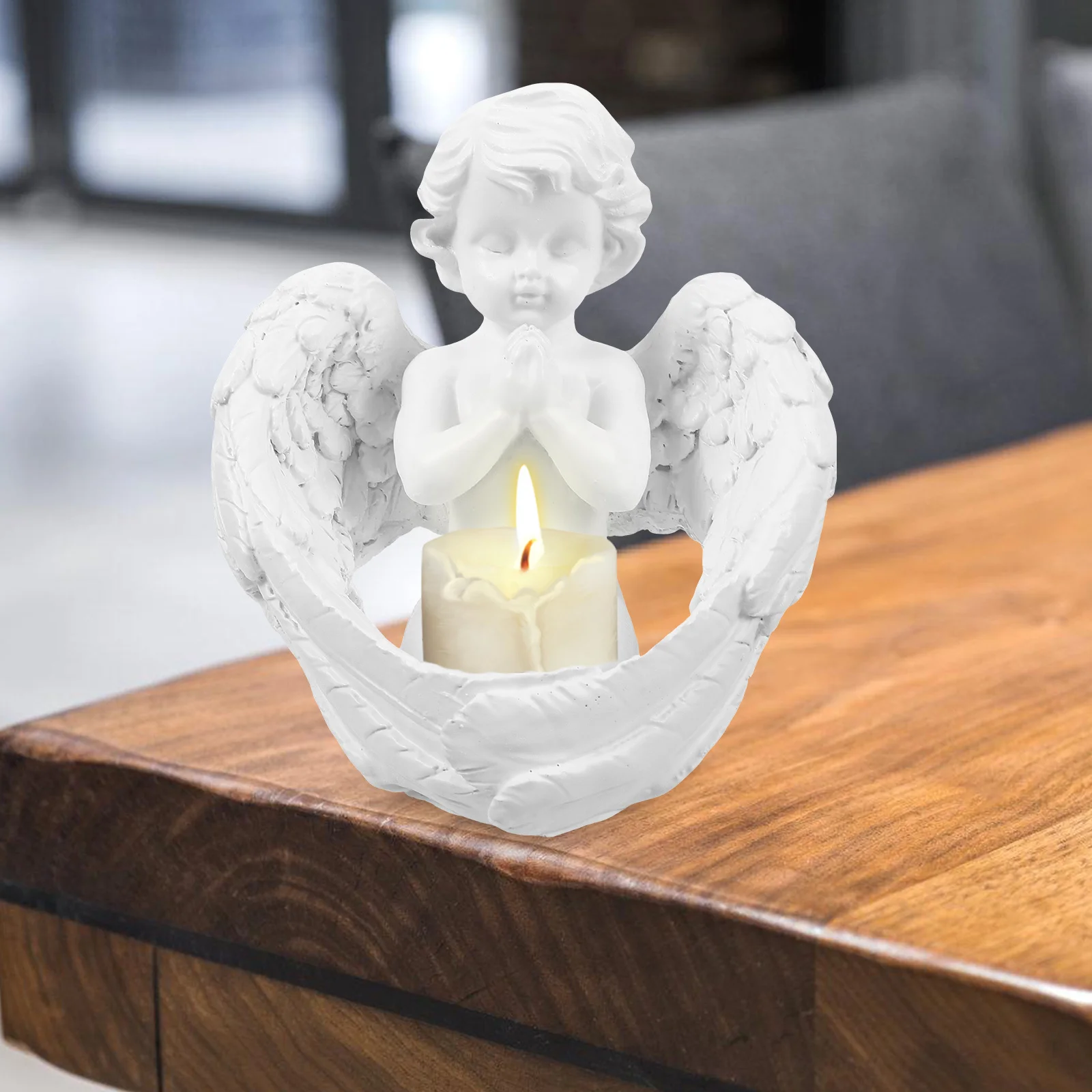 Angel Wings Holder Resin Tealight Stand Decorative Table Centerpiece For Christmas Wedding Home Decor Desktop