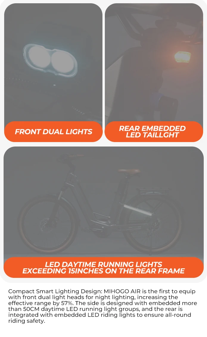 MIHOGO Air Carbonfaser-Rahmen Erwachsenen-Elektrofahrrad Urban E-Bike 26 Zoll Aufblasbare Reifen E-Bike 250W 48V 19.2AH Elektrofahrrad – Detail 18