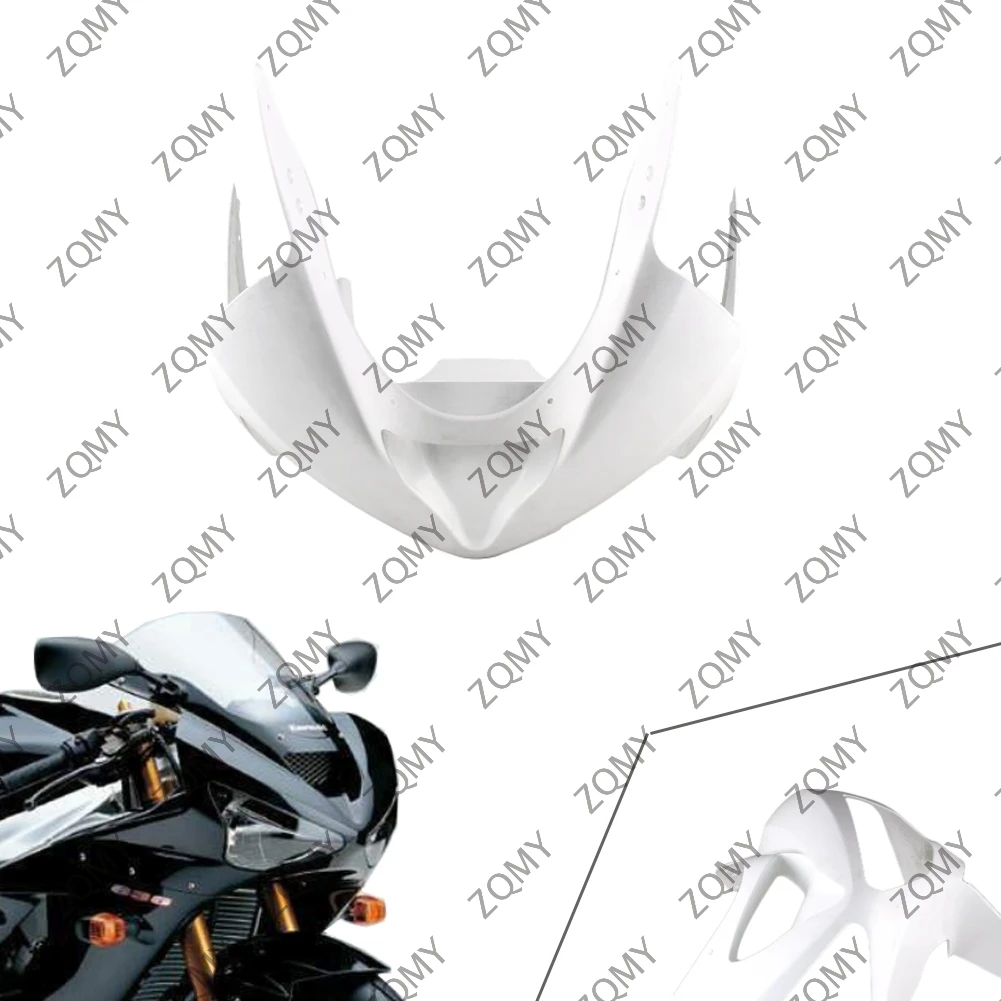 

For Kawasaki ZX6R 2003 2004 Motorcycle Upper Front Nose Cowl Fairing Injection Mold ABS Plastic Unpainted