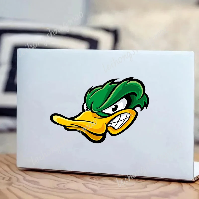 واط إتش إل #   غاضب بطة رئيس ملصقات السيارات الكمبيوتر المحمول ويندوز مصدات سيارة دراجة نارية الخدوش مغطاة ملصقات الفينيل