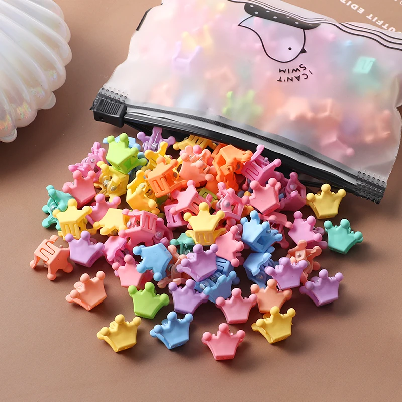 40Pcs Girls Colorful Hair Clips Flower Star Mickey Cute Small Hair Claws Kids Sweet Hairpins Cartoons Fashion Hair Accessories