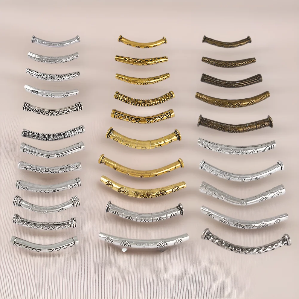

Alloy DIY jewelry accessories, fine half bracelet, bent tube, hollow bent tube, handcrafted beaded necklace, bracelet, spacer