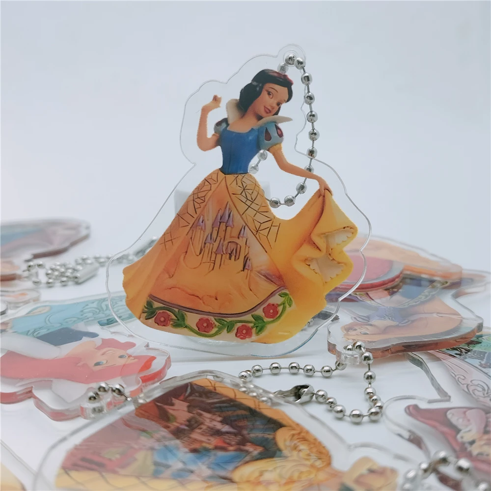 Snow White Acrylic Christmas Decorations New Year Christmas Tree Stone Crafts 2D Flat lovely princess dances gracefully Pendant