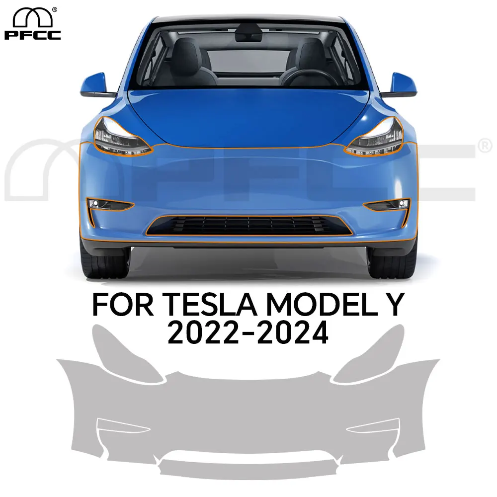 

TPU Paint Protection Film For Tesla Model Y 2020-2024 Anti-scratch Pre-cut PPF Car Body Clear Bra Resistant Invisible Repairable