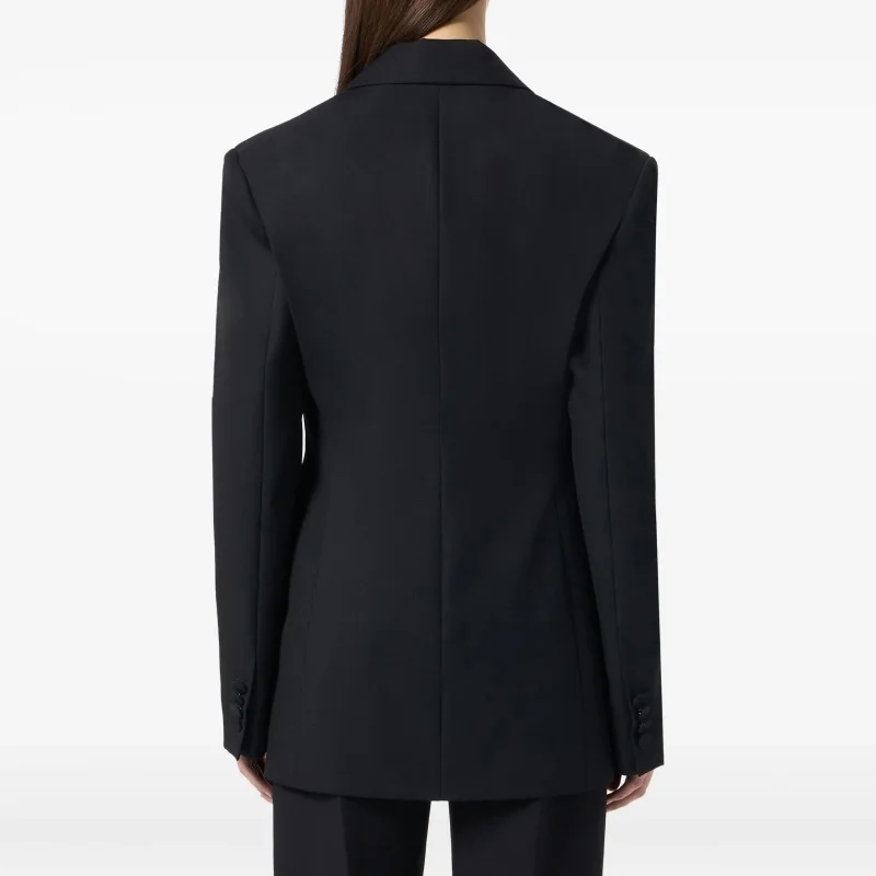 2025 autumn new women's lapel diamond flower decoration black suit jacket high-quality y2k fashionable commuting straight jacket