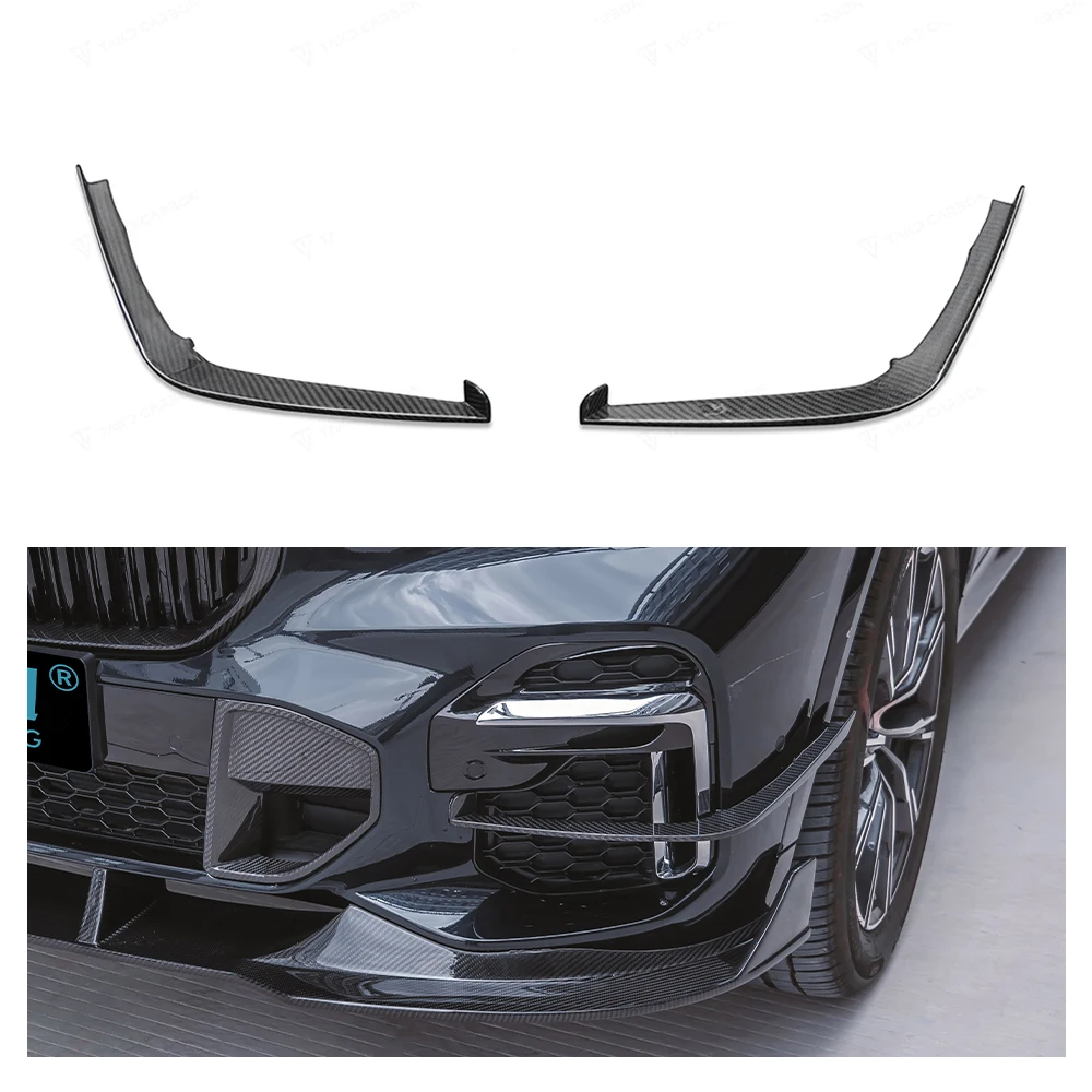 

Real Dry Carbon Fiber Front Canards Bumper Trims For For BMW X5 G05 2022-UP Bodykit