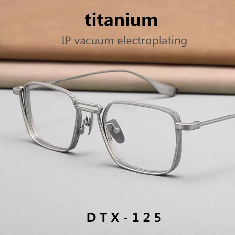 2025 Optical Glasses Frame Men Women DTX125 Square Eyeglass Frames Titanium Eyewear Retro Prescription Myopia Eyeglasses Reading