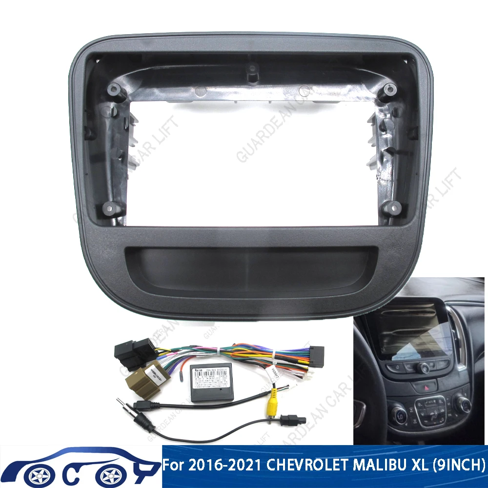 

9-дюймовый автомобильный радиоприемник Fascias для 2016-2021 CHEVROLET MALIBU XL Android стерео плеер 2 Din головное устройство панель отделка приборной панели с кабелем