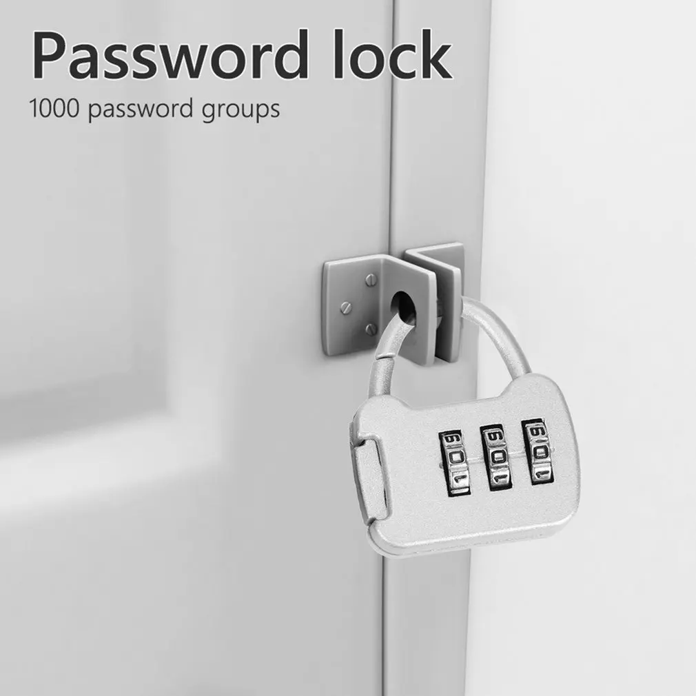 Mini 3 Digit Code Password Lock Zinc Alloy Portable Luggage Case Lock Backpack Padlock for Travel Backpack Lock Dropshipping