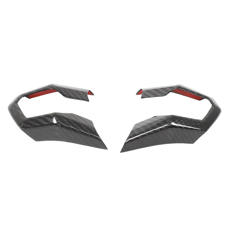 Real Carbon Fiber For Lamborghini Huracan LP610 LP580 2014-2023 Car Steering Wheel Panel Decorative Cover Car Accessories 2pcs view 5