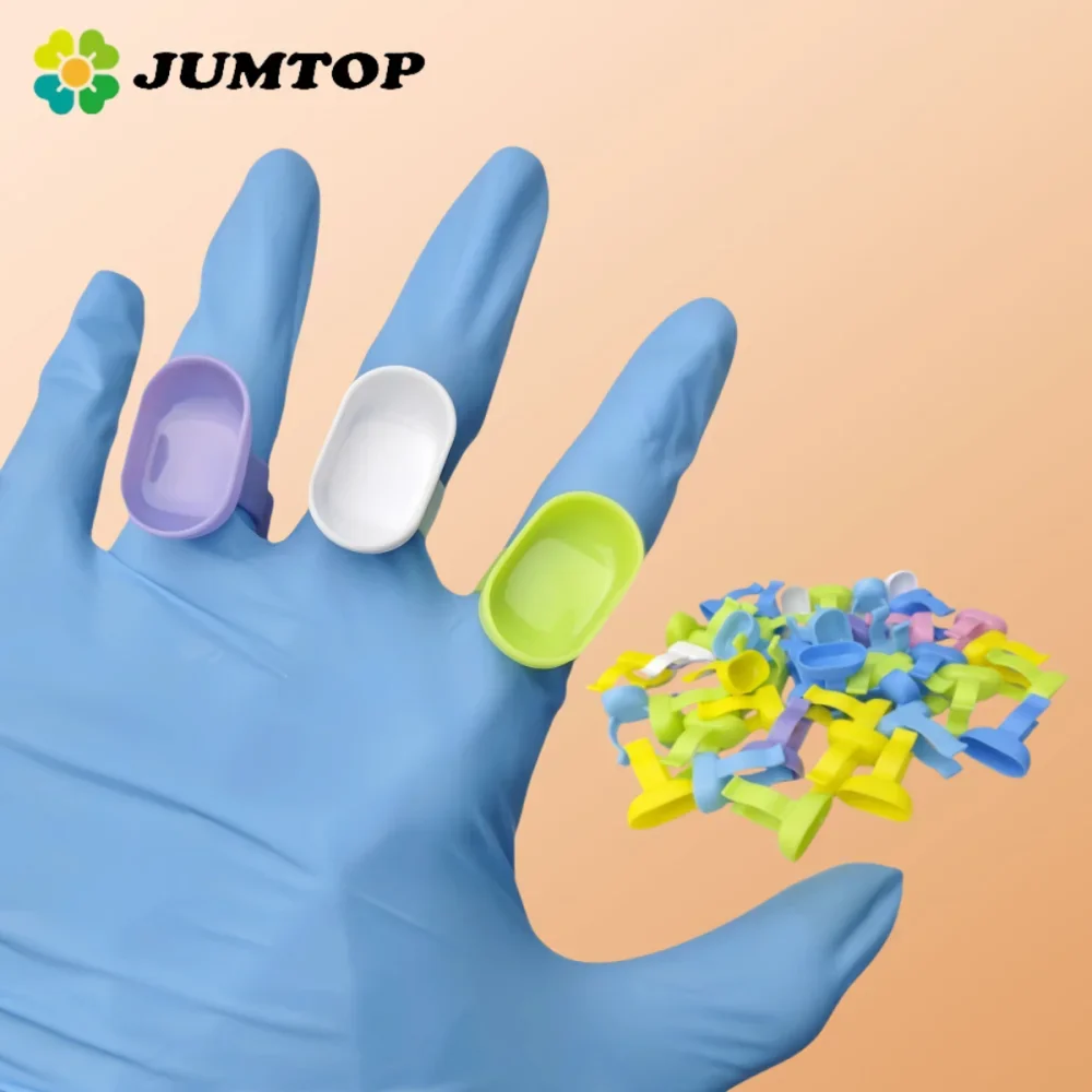 JUMTOP 20PCS Dental Mixing Rings - Silicone Prophy Cup Holder for Paste, Dappen Dish, Polishing & Cleaning, Orthodontic Tools