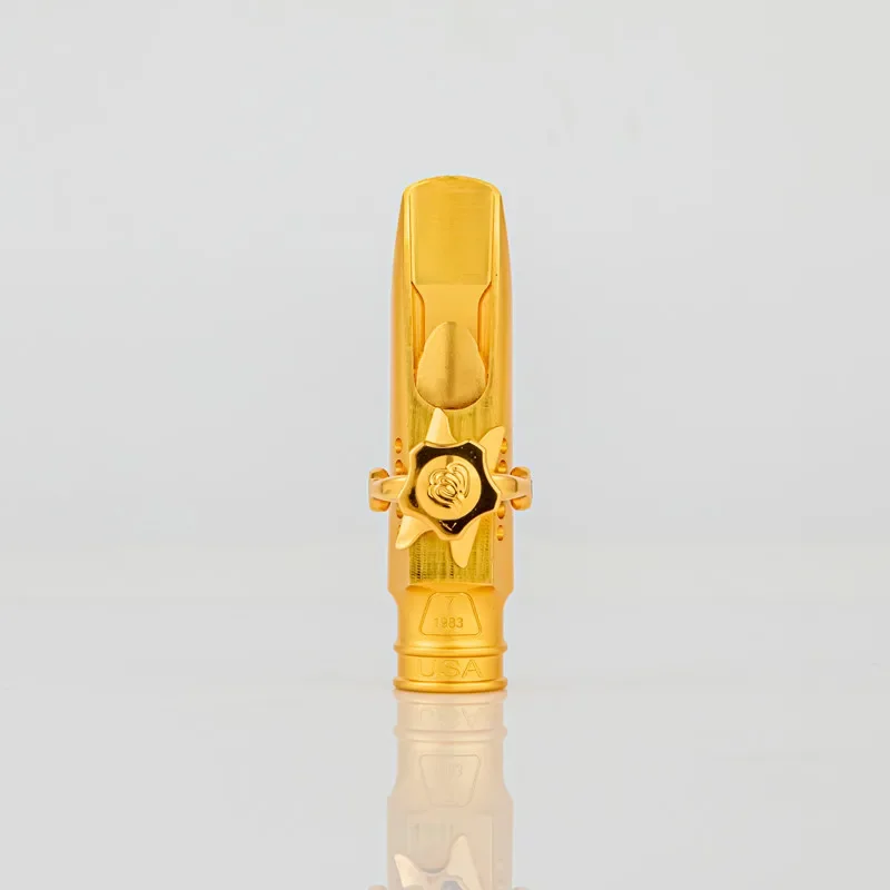 NEW High Quality Professional Alto Saxophone Metal Mouthpiece Gold Plating Sax Mouth Pieces Accessories Size 7 8