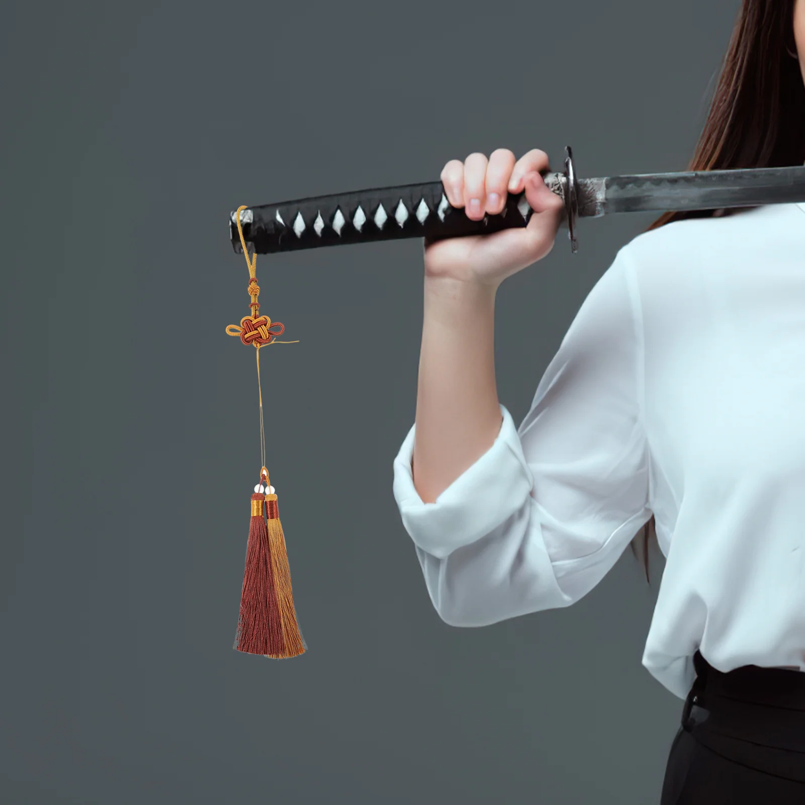 

Chinese Knot Tassel DIY Hanging Fan Pendant Decorative Car Rearview Mirror Ornament Chinese Style Tassel Charm for Crafts