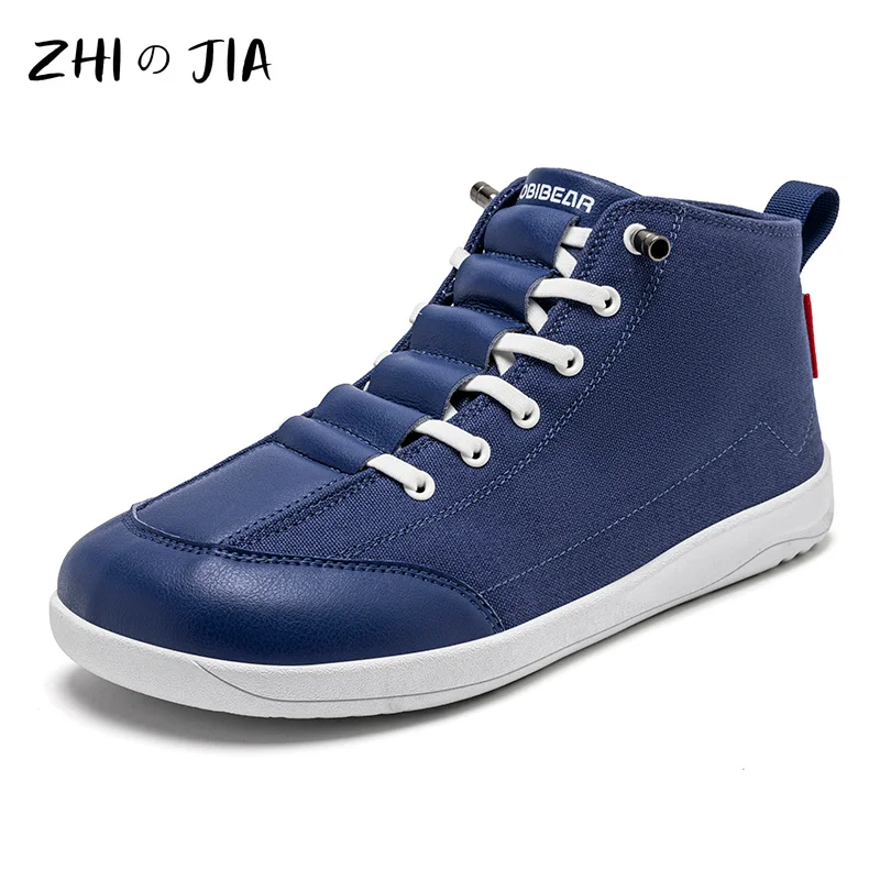 Large Size Men's New Wide Toe Boots Spring and Autumn High Top Sports and Leisure Boots Fashionable Flat Hiking Footwear 37-47