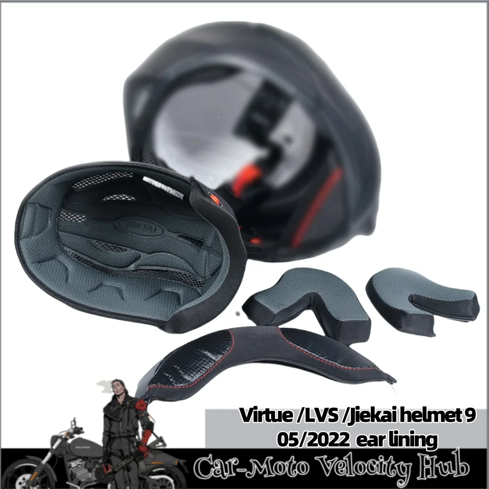 

Шлем Virtue/Lvs Jiekai, анфас, открытый шлем, подкладка для ушей 905/2022, внедорожный шлем, подкладка для ушей, аксессуары для шлема