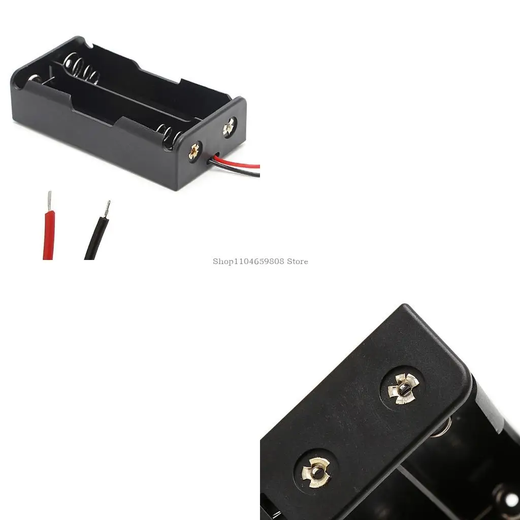 

5 Pcs 18650 Rechargeable Battery 3.7V Clip Holder Box for Case With Wire