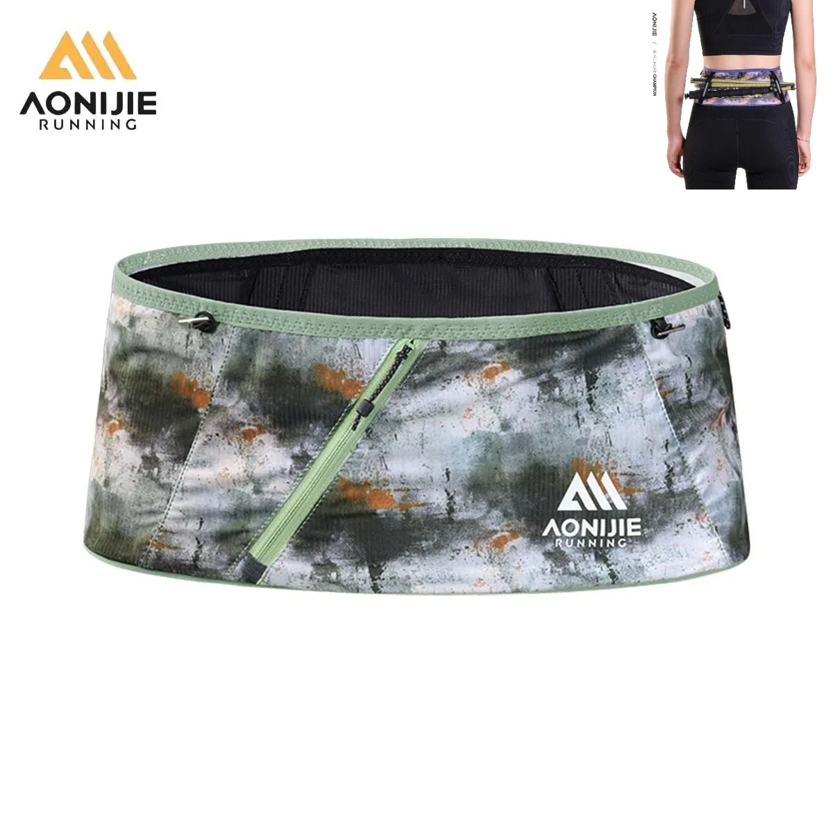 AONIJIE W8142 Lightweight Running Waist Bag Breathable Comfortable All-round Storage for Outdoor Sports Trail Running Marathon