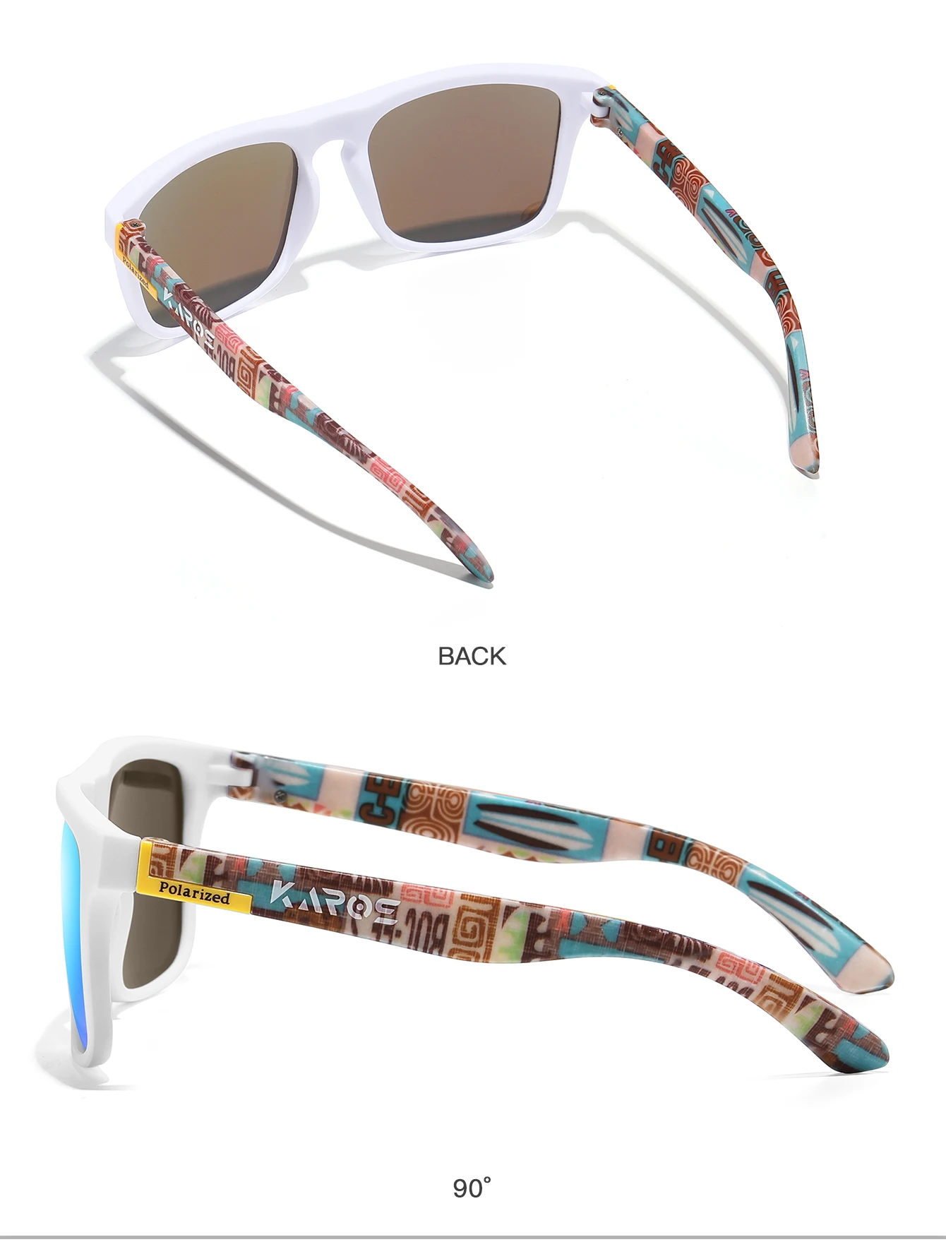 KAROS Männer/Frauen Polarisierte Sonnenbrille Quadratischen Spiegel Marke Design Luxus UV400 Sonnenschirm Unisex Angeln Fahren Radfahren Wandern – Detail 26